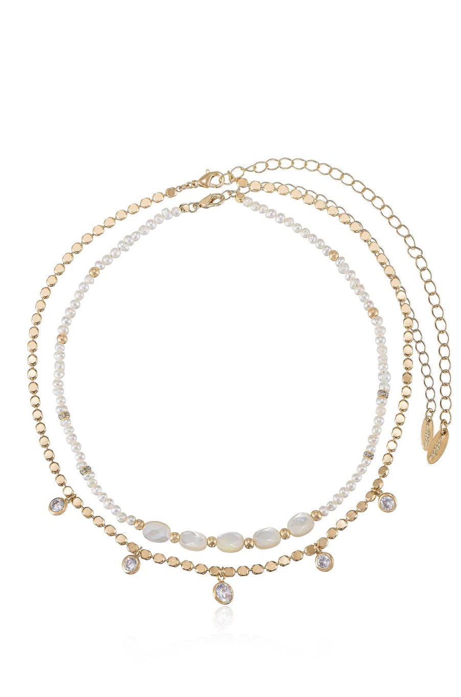 Necklaces Ettika | Mixed Pearl And 18K Gold Plated Necklace Set