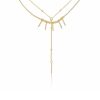 Necklaces Ettika | Crystal Landslide Lariat 18K Gold Plated Layered Necklace Set