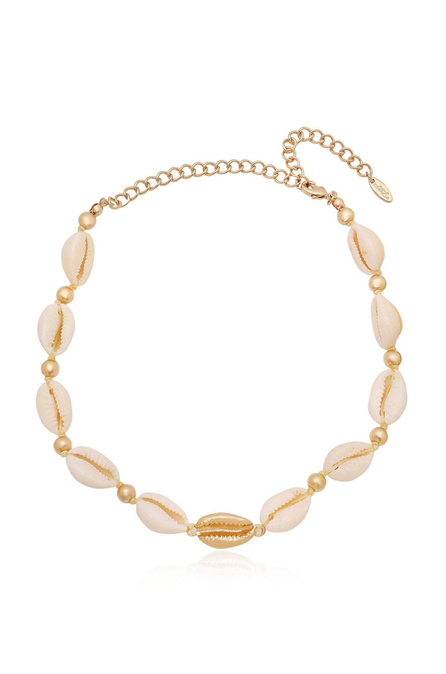 Necklaces Ettika | Out To Sea Cowrie Shell & 18Kt Gold Plated Necklace