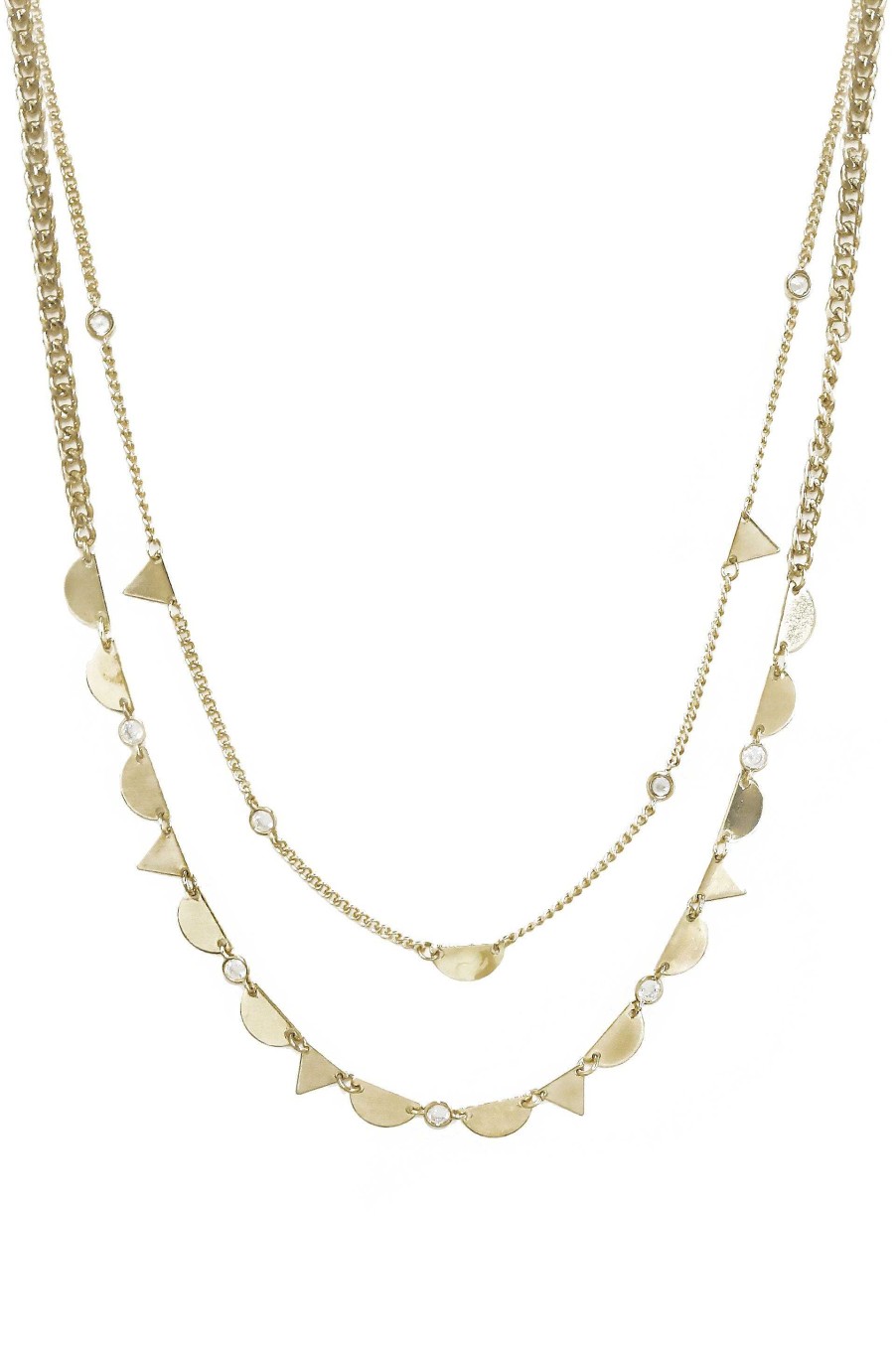 Necklaces Ettika | Forma Crystal Tiered 18K Gold Plated Choker Set