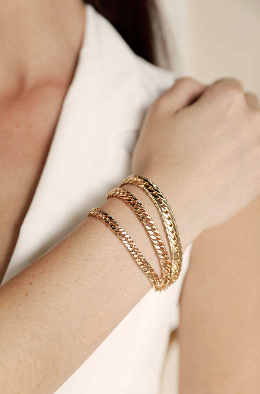 Bracelets Ettika | Ultimate Everyday 18K Gold Link Chain Bracelet Set