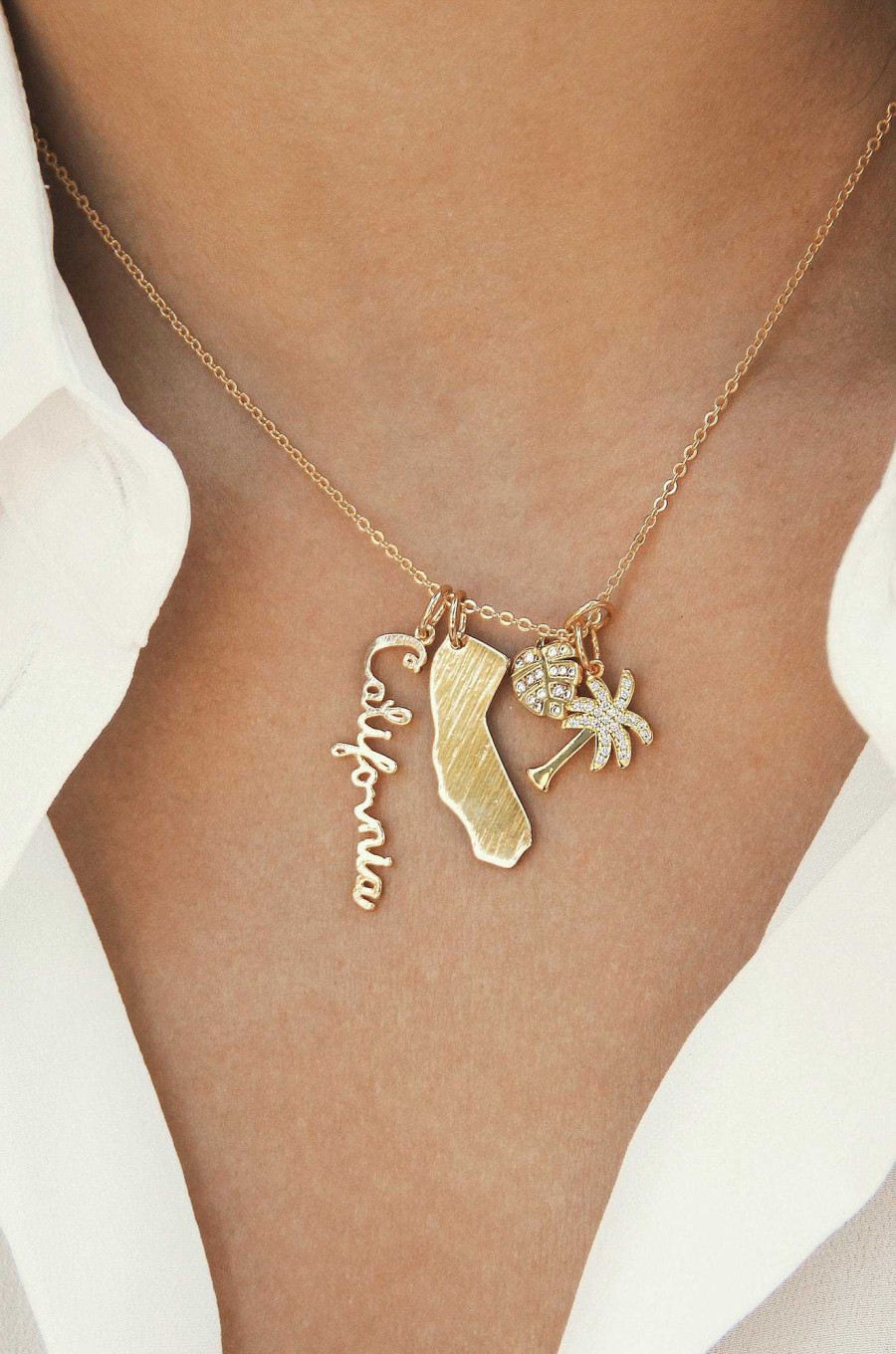 Necklaces Ettika | California Cool 18K Gold Plated Interchangeable Charm Necklace