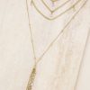 Necklaces Ettika | Layered Chain Drop Tassel 18K Gold Plated Necklace