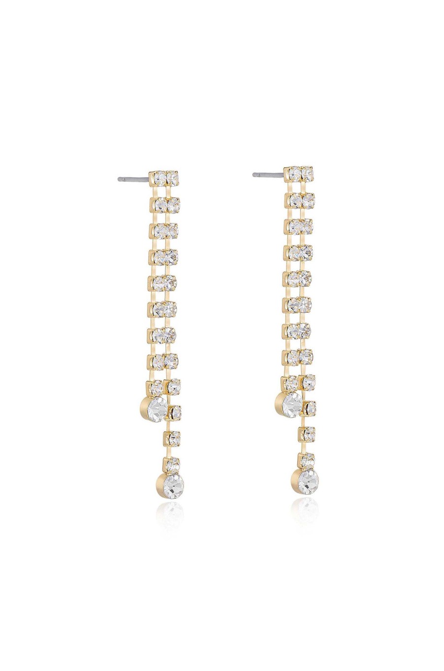 Earrings Ettika | Crystal Sun Shower 18K Gold Plated Dangle Earrings