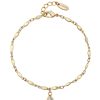 Anklets Ettika | Day Dreamer 18K Gold Plated Anklet With Crystal Charm