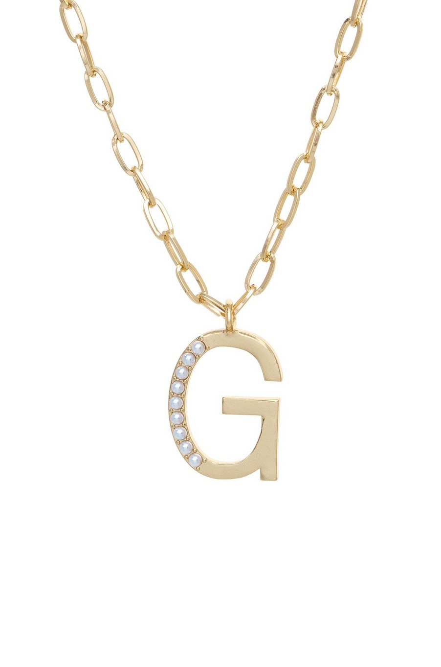 Necklaces Ettika | Pearl Initial 18K Gold Plated Necklace