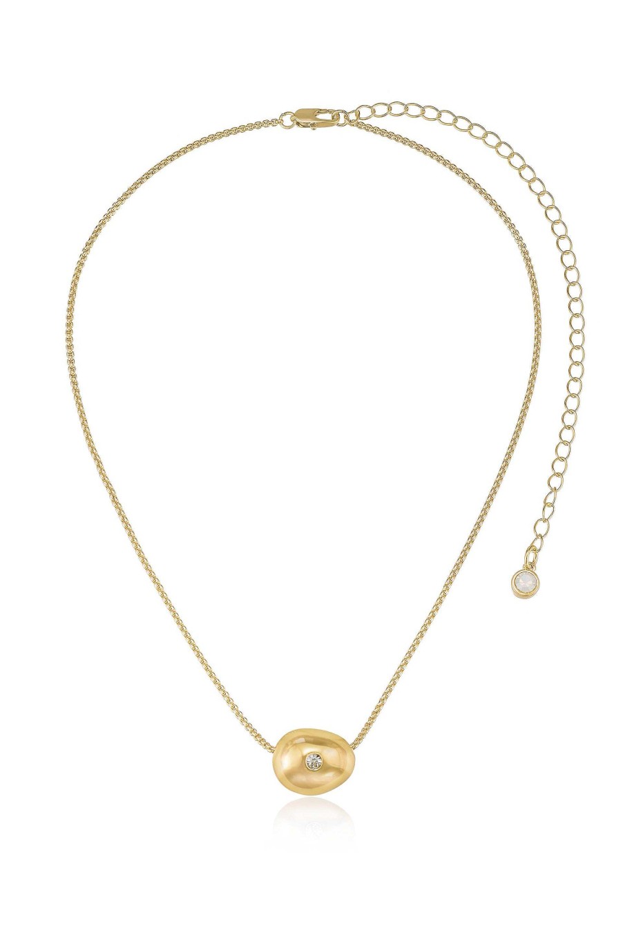 Necklaces Ettika | Crystal Dot 18K Gold Plated Pendant Necklace