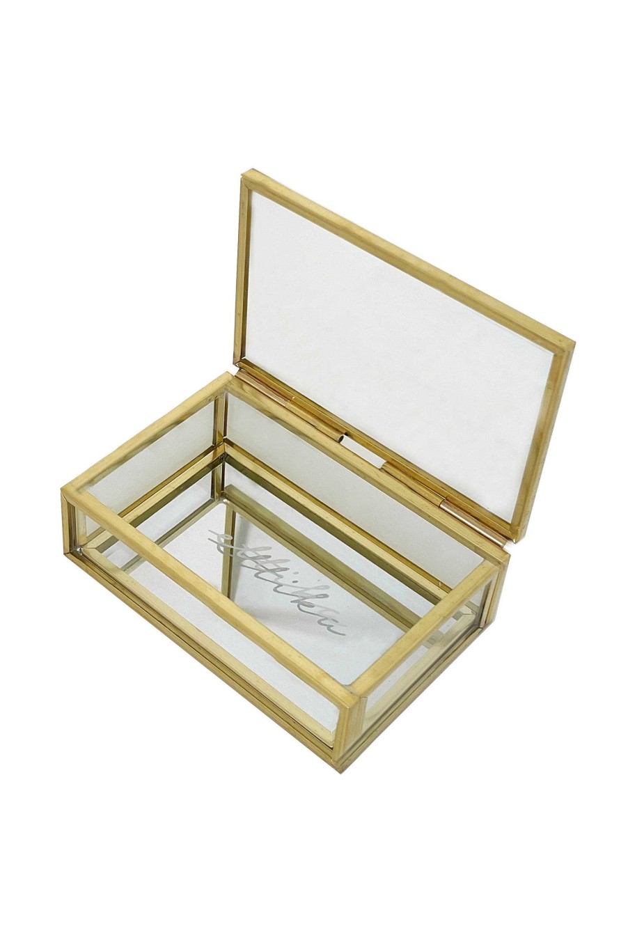 Jewelry Boxes & Trays Ettika | Rectangle Small Mirror Bottom Jewelry And Display Box