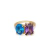 Rings Ettika | Toi Et Moi Unity Crystals 18K Gold Plated Ring