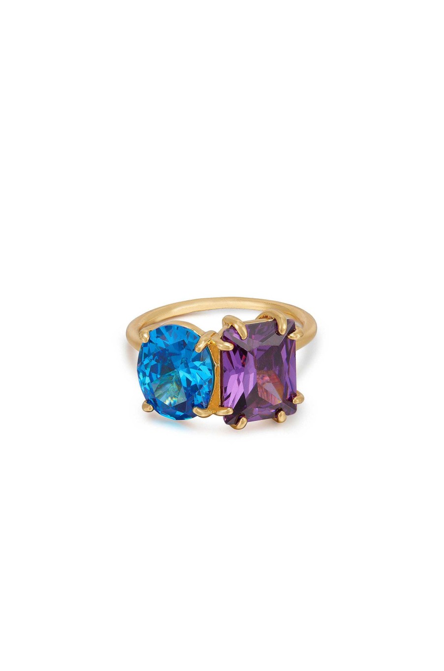 Rings Ettika | Toi Et Moi Unity Crystals 18K Gold Plated Ring