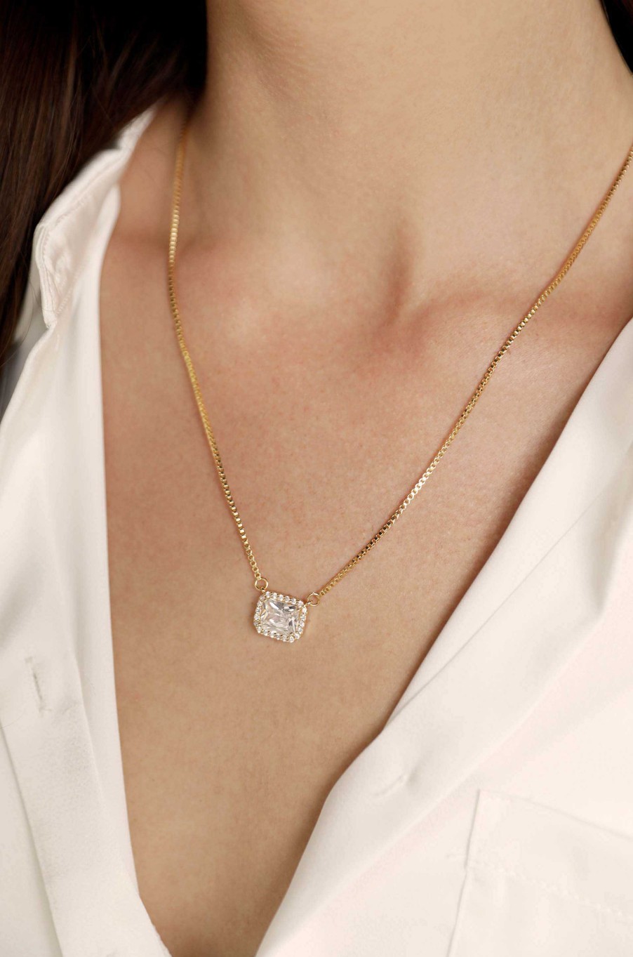 Necklaces Ettika | New Day Crystal Pendant 18K Gold Plated Necklace