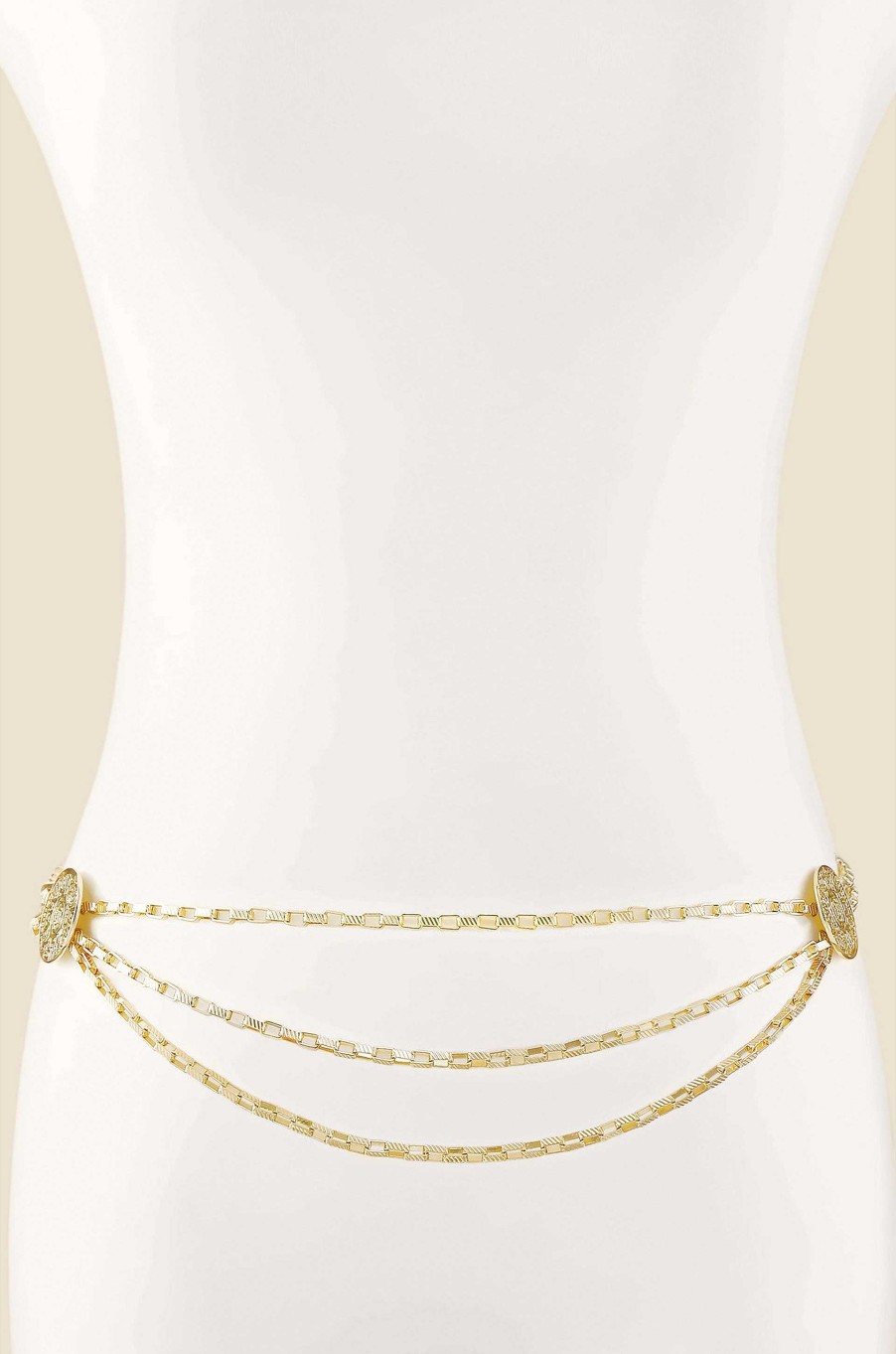 Body Chains & Belts Ettika | Multi-Chain Coin Dangle Belt In Gold