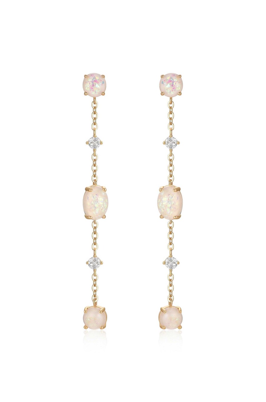 Earrings Ettika | Elegant Opal Sway Dangle Earrings