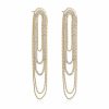 Earrings Ettika | Crystal And 18K Gold Plated Looped Chain Earrings