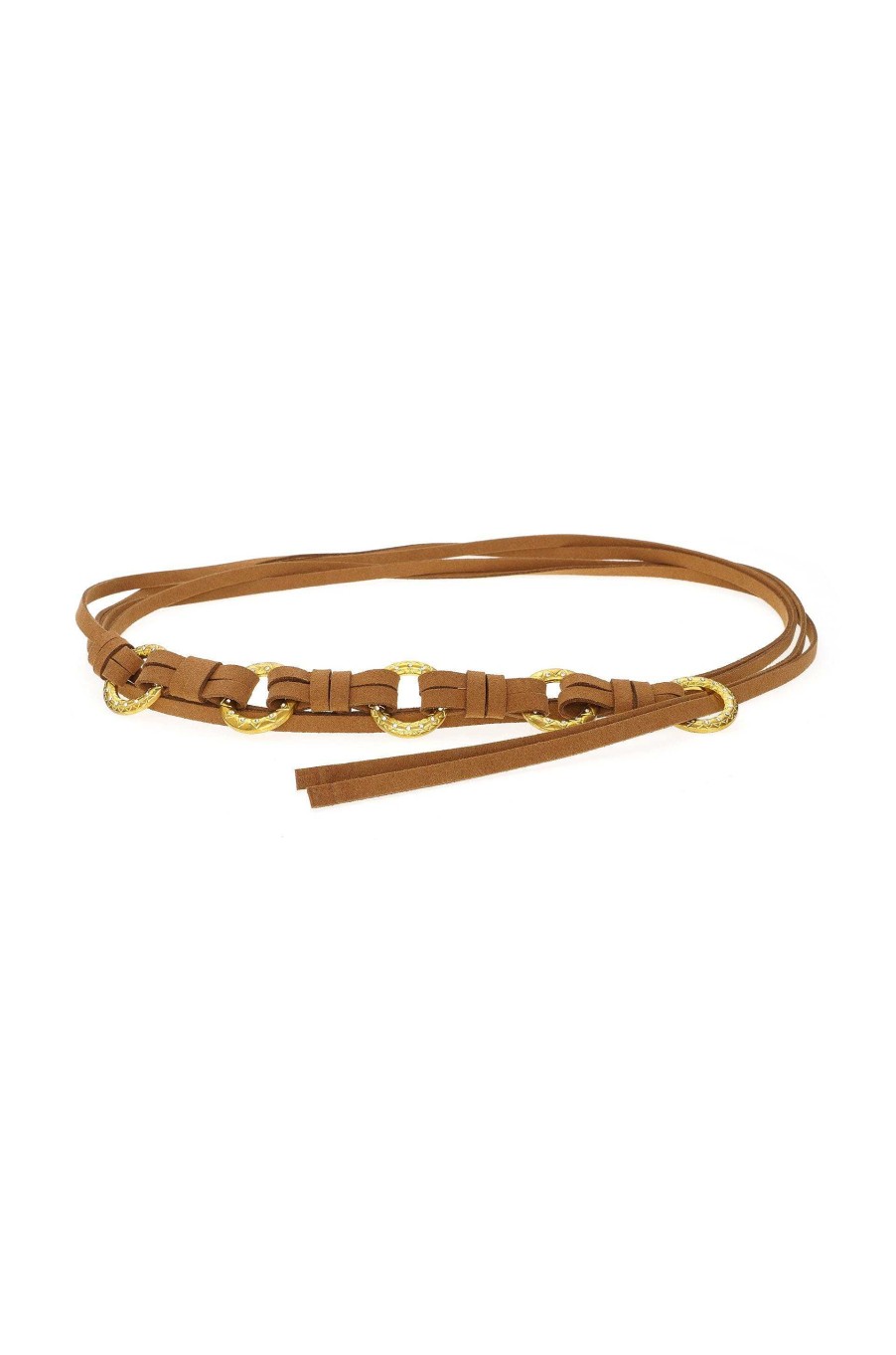 Body Chains & Belts Ettika | Wrap Around Tan Suede Belt