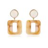 Earrings Ettika | Square Resin 18K Gold Plated Drop Earrings