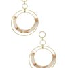 Earrings Ettika | Neptune'S Moon Blush Resin Hoop 18K Gold Plated Earrings