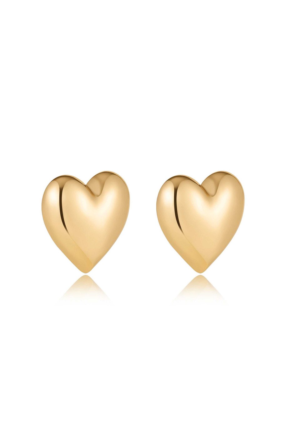 Earrings Ettika | 18K Gold Plated Heart Stud Earrings