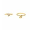 Rings Ettika | Love Locked 18K Gold Plated Crystal Ring Set