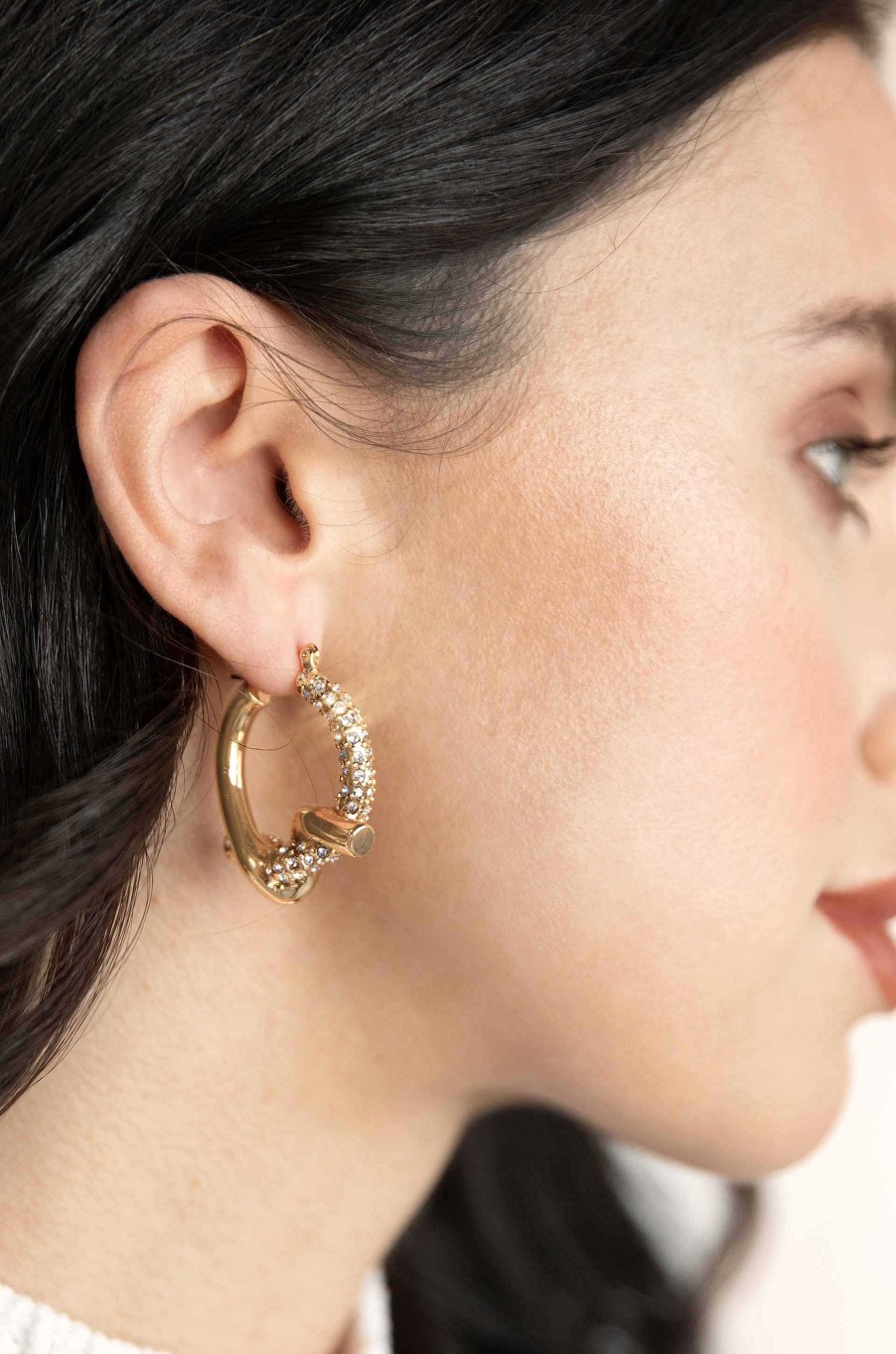 Earrings Ettika | Tie The Knot 18K Gold Plated Hoops