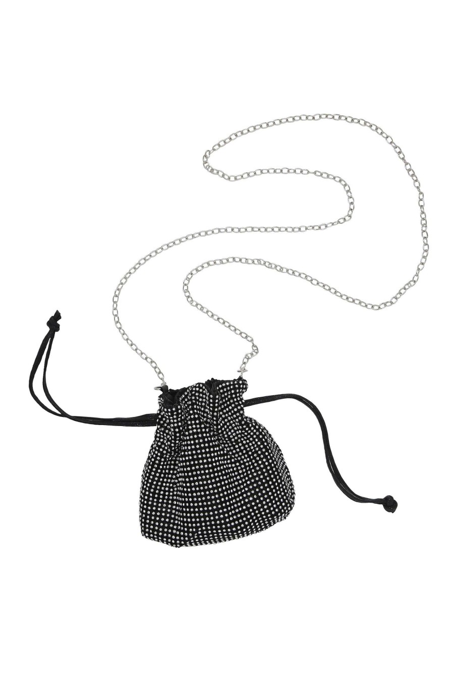 Bags & Hats Ettika | Rhinestone Mini Bag In Black & Silver