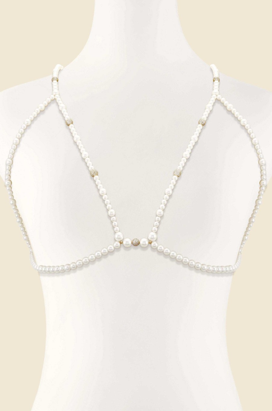 Body Chains & Belts Ettika | Pearl Bralette Body Chain