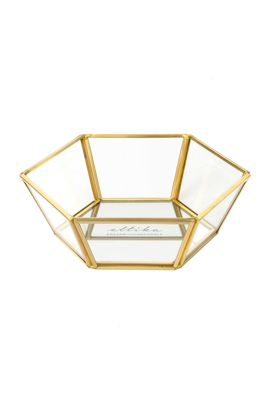 Jewelry Boxes & Trays Ettika | Small High Sided Mirror Bottom Jewelry And Display Tray