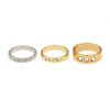 Rings Ettika | Mixed Metal Rhodium And 18K Gold Plated Ring Set