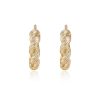 Earrings Ettika | Modern Day 18K Gold Plated Twist Hoops