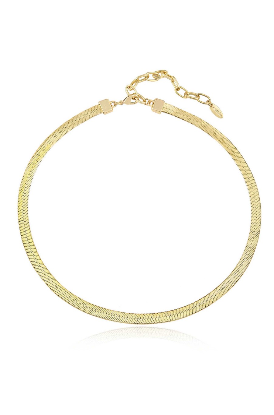 Necklaces Ettika | Brooklyn Flat 18K Gold Plated Snake Chain Necklace