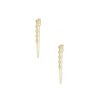 Earrings Ettika | Crystal Chain Danglers 18K Gold Plated Earring