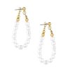 Earrings Ettika | Pearl And 18K Gold Plated Ball Chain Drop Earrings