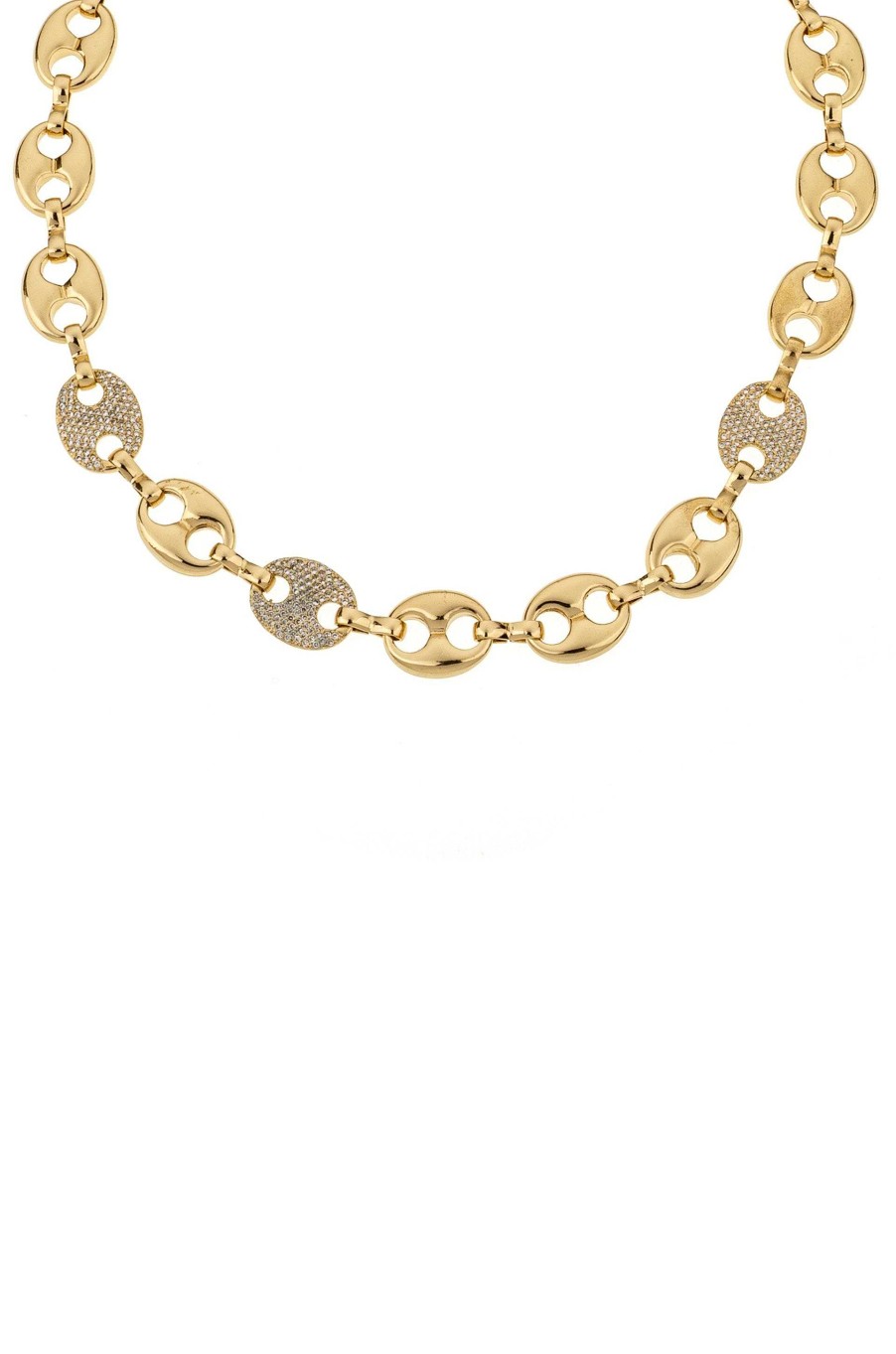 Necklaces Ettika | Modern Chains With Crystal Links 18K Gold Plated Necklace