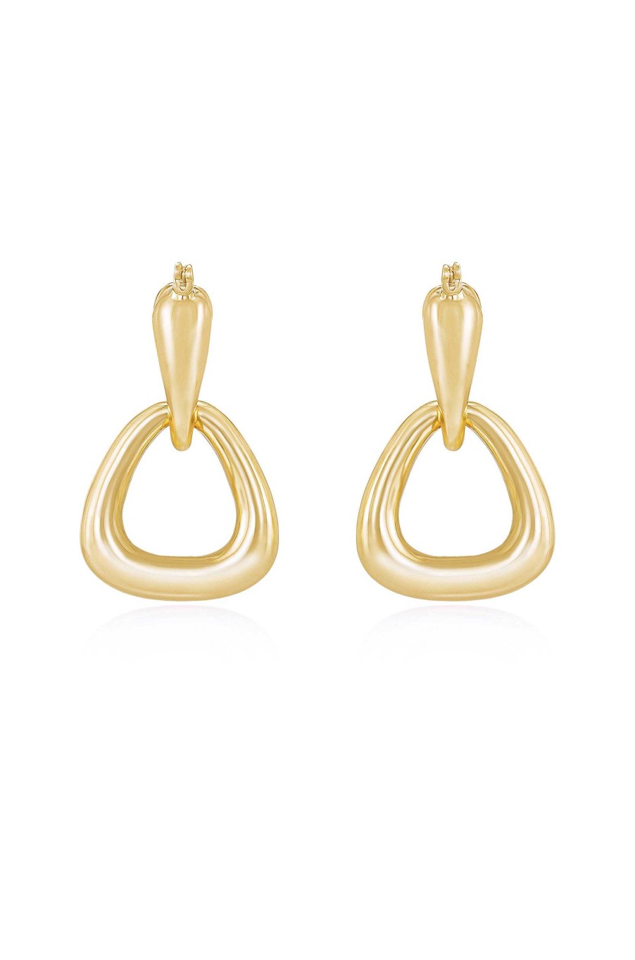 Earrings Ettika | Baby Double Dangle Hoop 18K Gold Plated Earrings