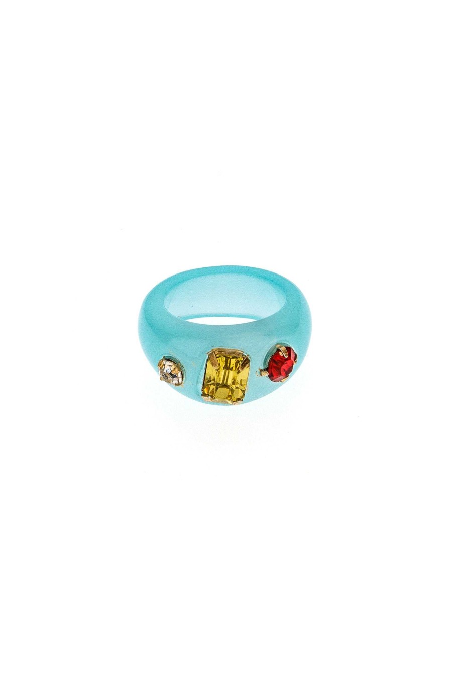 Rings Ettika | Jeweled Blue Resin Ring