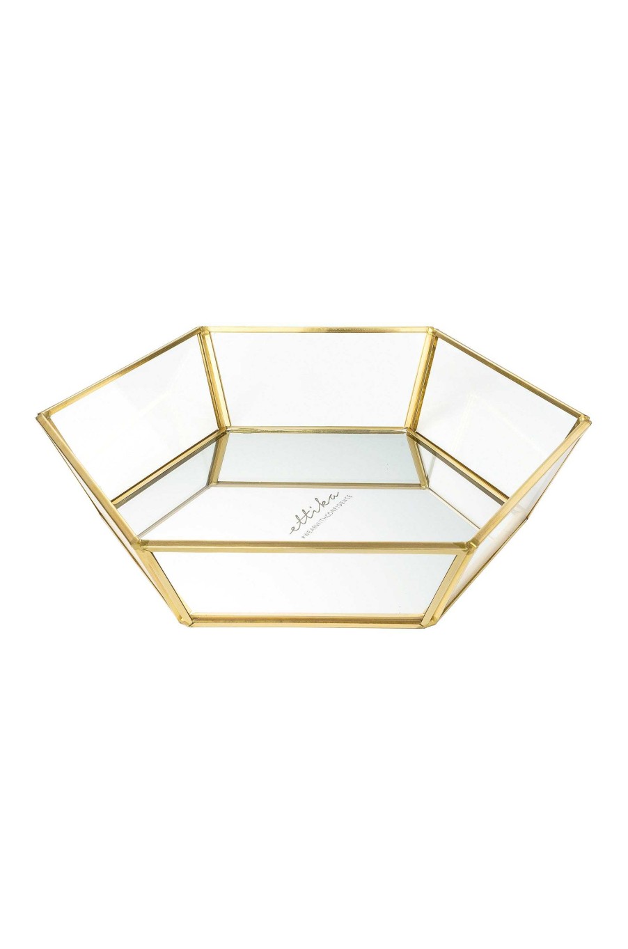 Jewelry Boxes & Trays Ettika | Large High Sided Mirror Bottom Jewelry And Display Tray