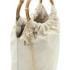 Bags & Hats Ettika | Beige Bucket Bag With Starfish & Shell Tassel