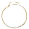 Necklaces Ettika | Crystal Line Up 18K Gold Plated Snake Chain Necklace