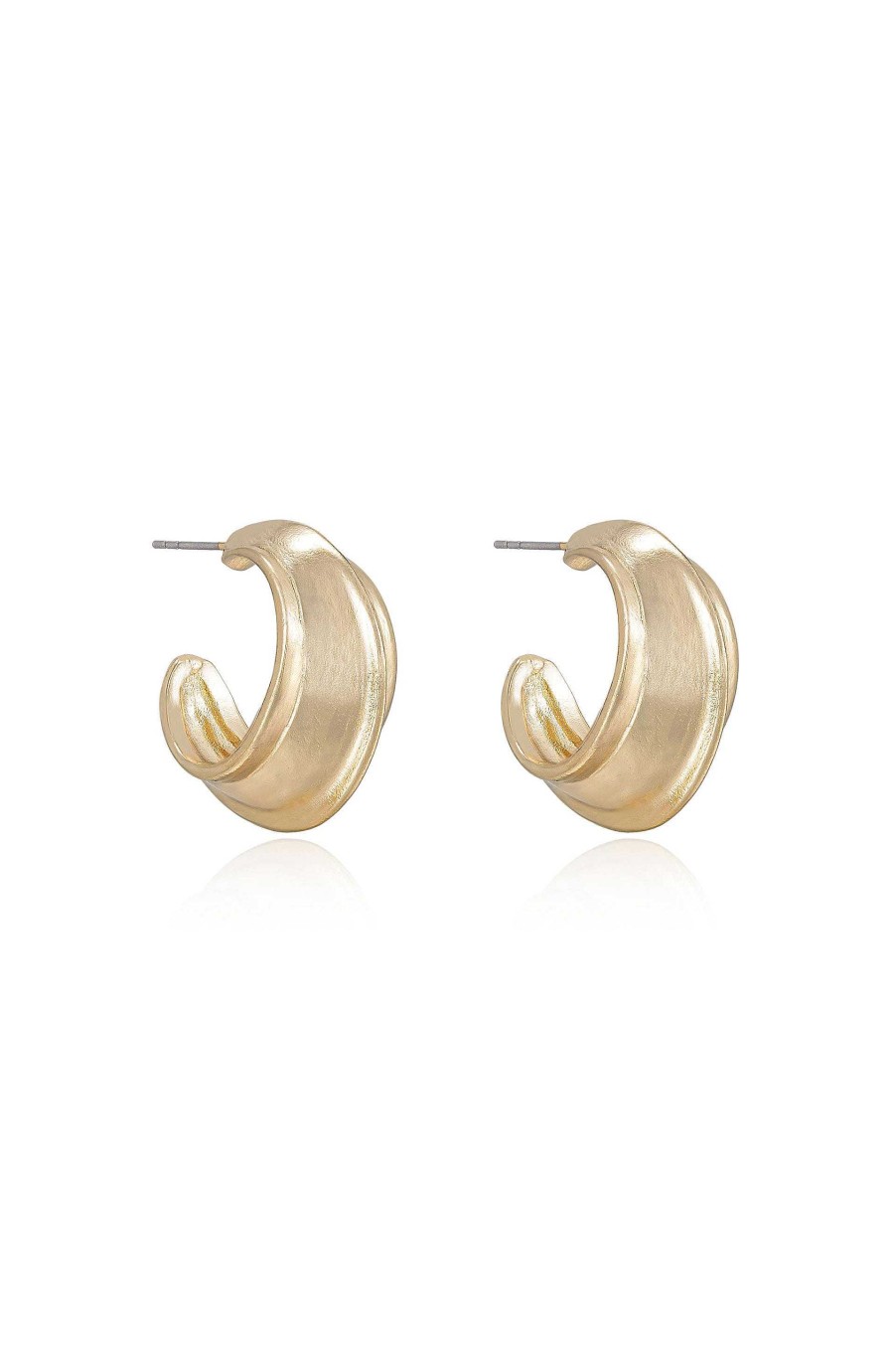 Earrings Ettika | Simple Crescent 18K Gold Plated Earrings