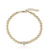 Anklets Ettika | 18K Gold Plated And Crystal Ball Anklet