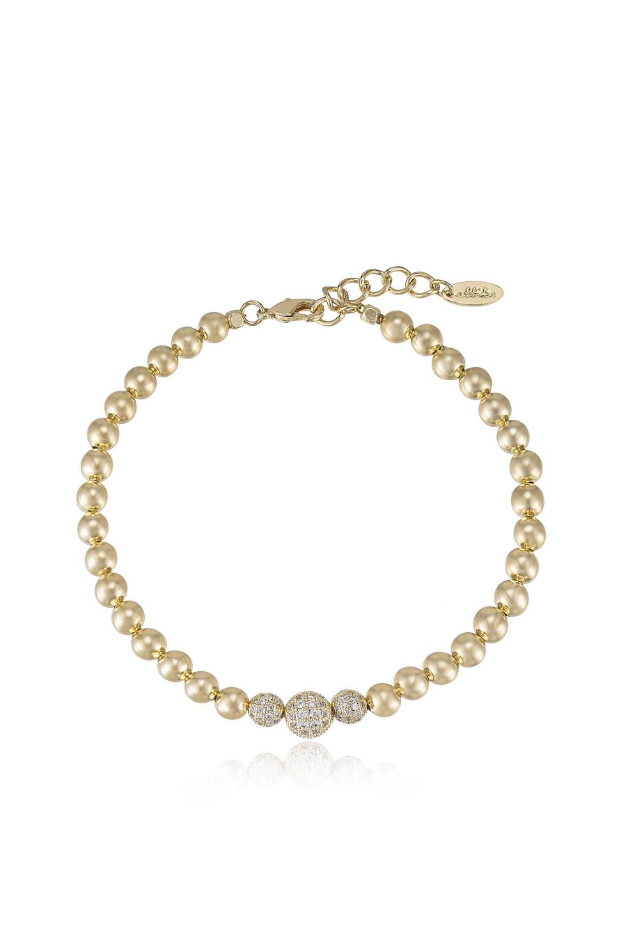 Anklets Ettika | 18K Gold Plated And Crystal Ball Anklet