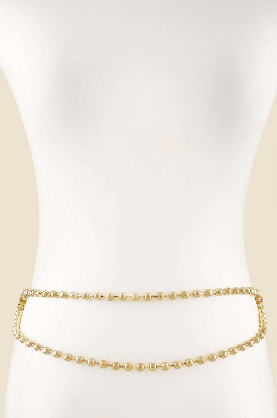 Body Chains & Belts Ettika | Double Ball Chain Gold Belt