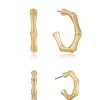 Earrings Ettika | Golden Reign Hoop Earring Set