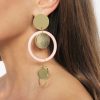 Earrings Ettika | Petunia Light Pink Circular 18K Gold Plated Earrings