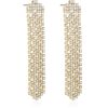 Earrings Ettika | Crystal Quilted 18K Gold Plated Dangle Earrings