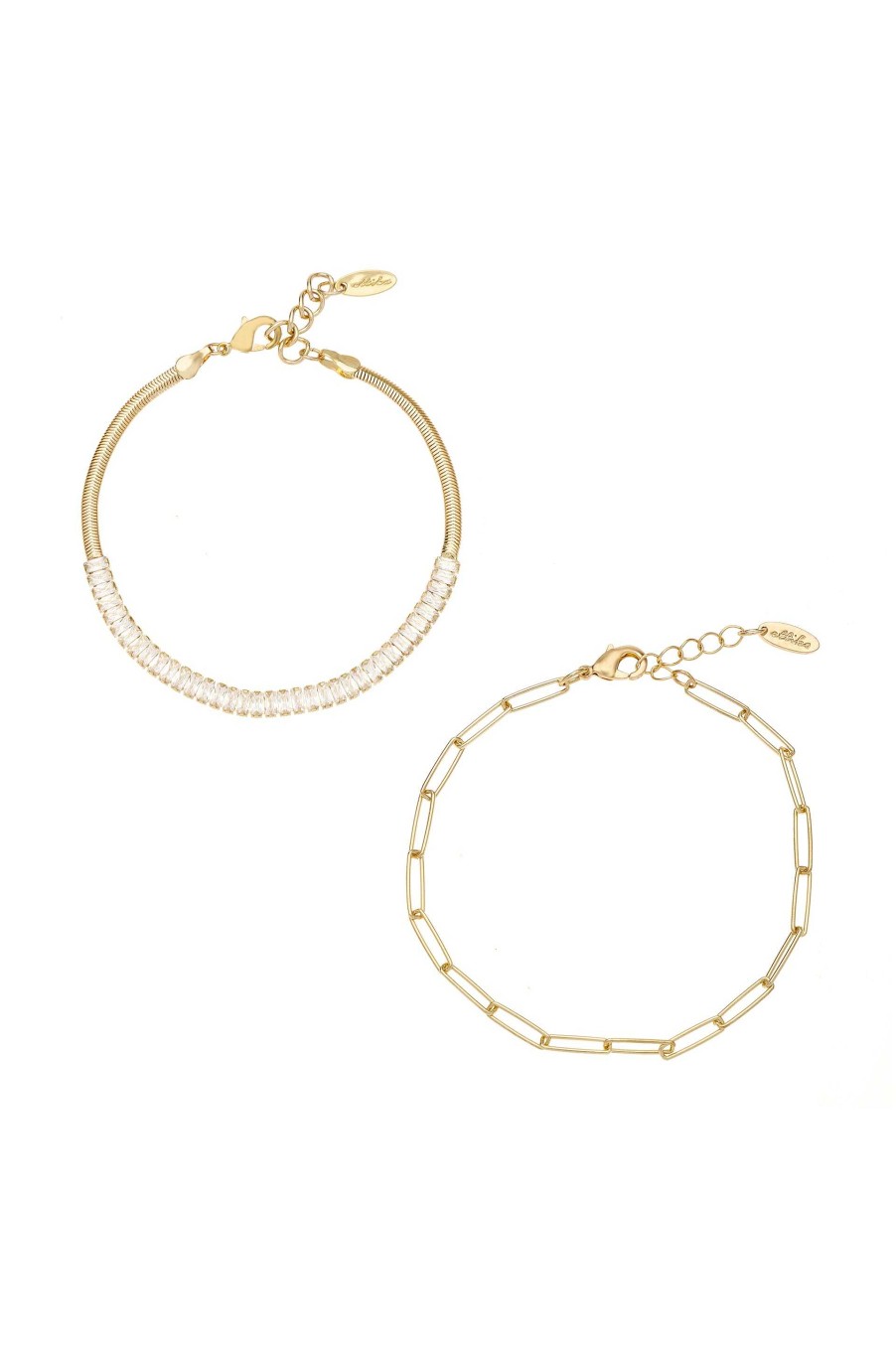 Anklets Ettika | Links And Shine 18K Gold Plated Anklet Set Of 2