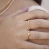 Rings Ettika | Understated 18K Gold Plated Stacking Ring Set Of 3