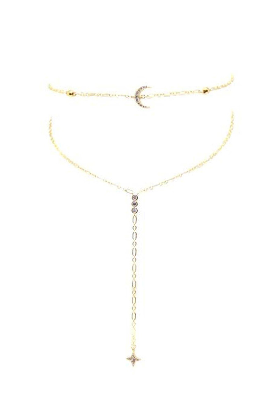 Necklaces Ettika | Bali Choker With Moon In Gold