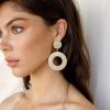 Earrings Ettika | Spinning Records 18K Gold Plated Crystal Earrings