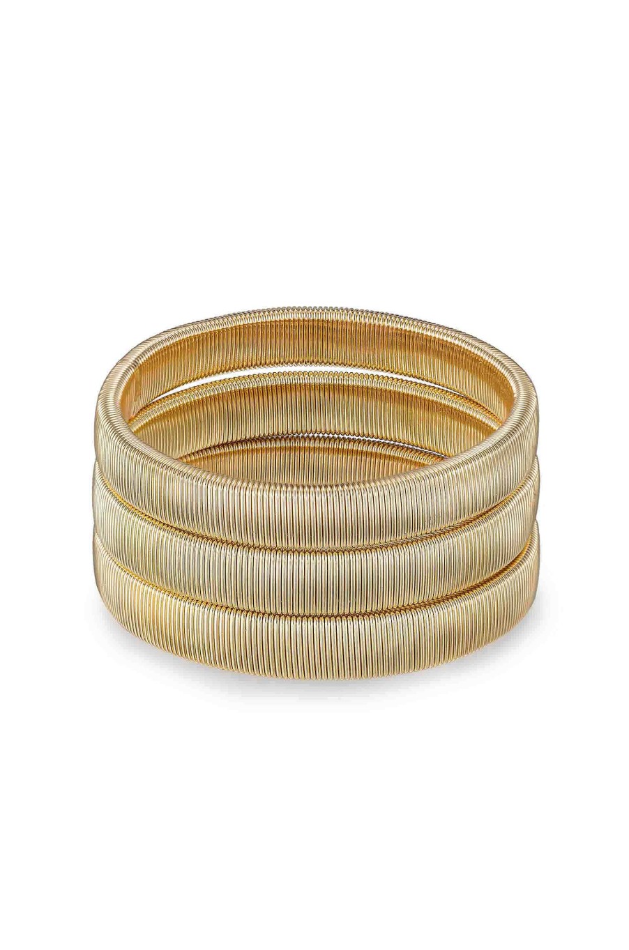 Bracelets Ettika | Your Essential Flex Snake Chain 18K Gold Plated Bangle Set